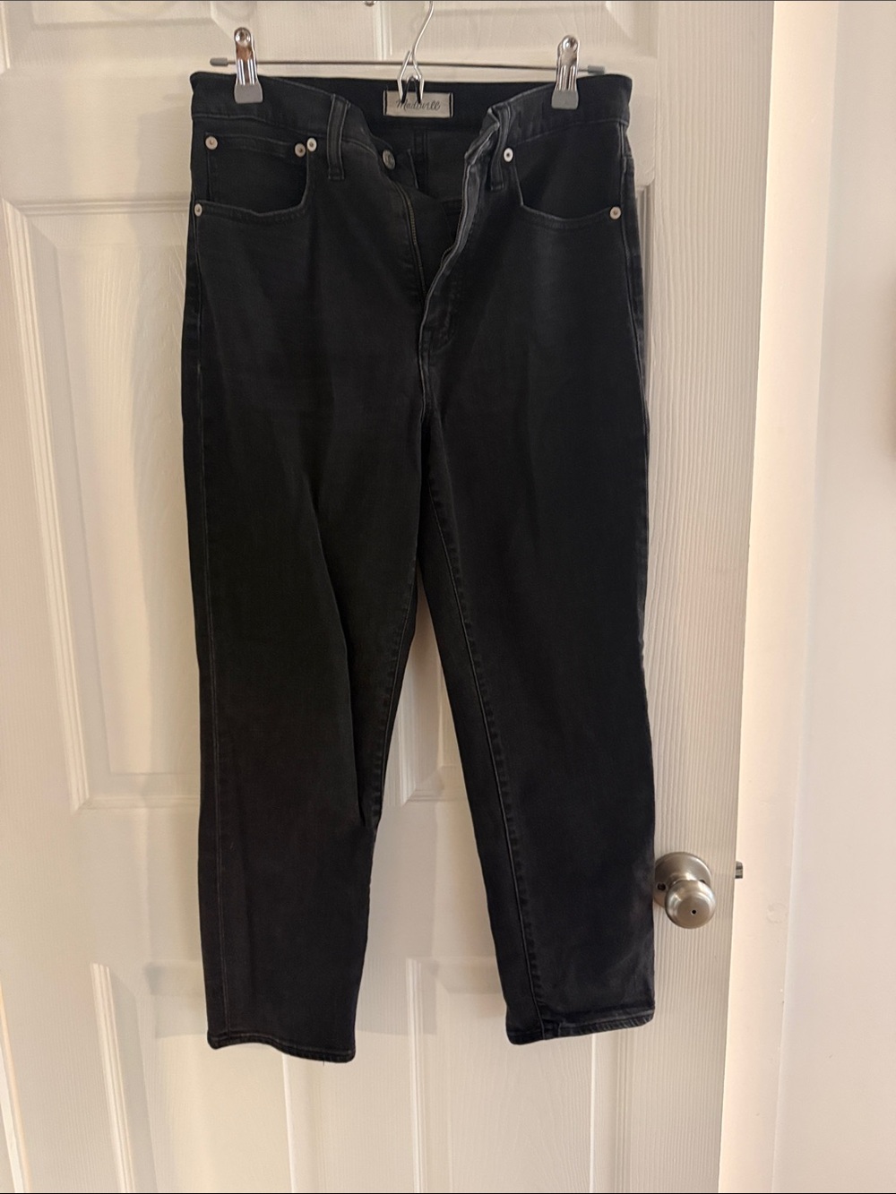Madewell Black Classic Straight-Leg Jeans